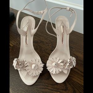 SOLD Sophia Webster Lilico Flower Embellished Nude Leather Sandals Size 38 (US7)